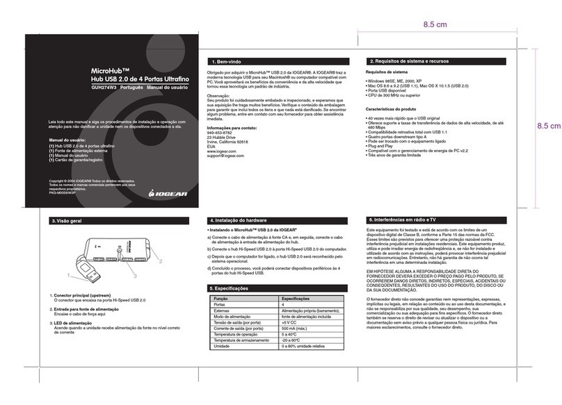IOGear MicroHub GUH274W3 User manual