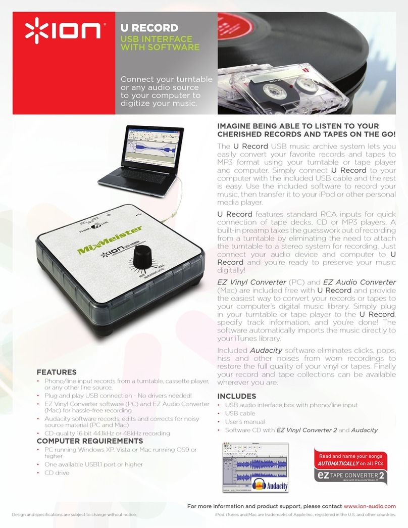 ION U Record USB Interface Specifications