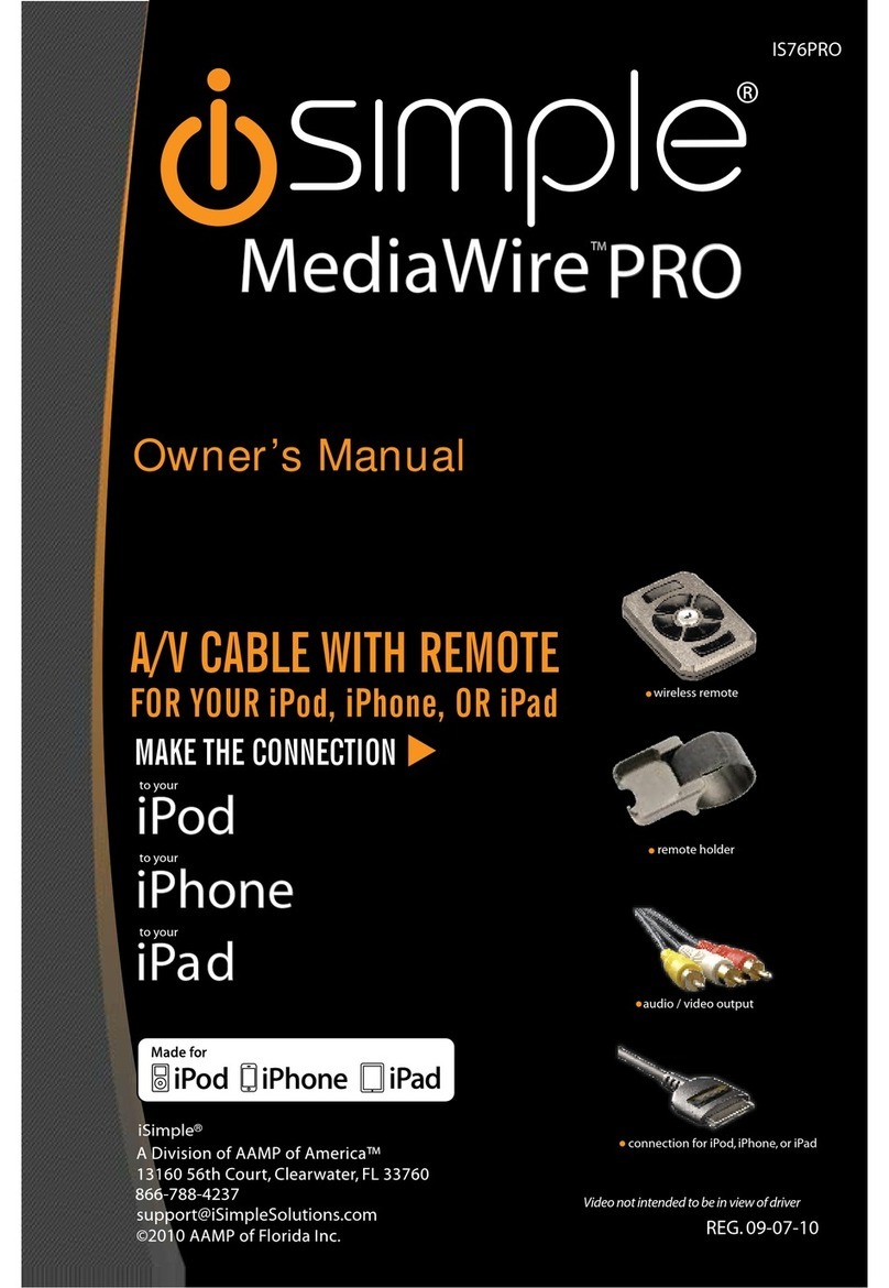 iSimple MediaWire PRO IS76PRO owner's manual