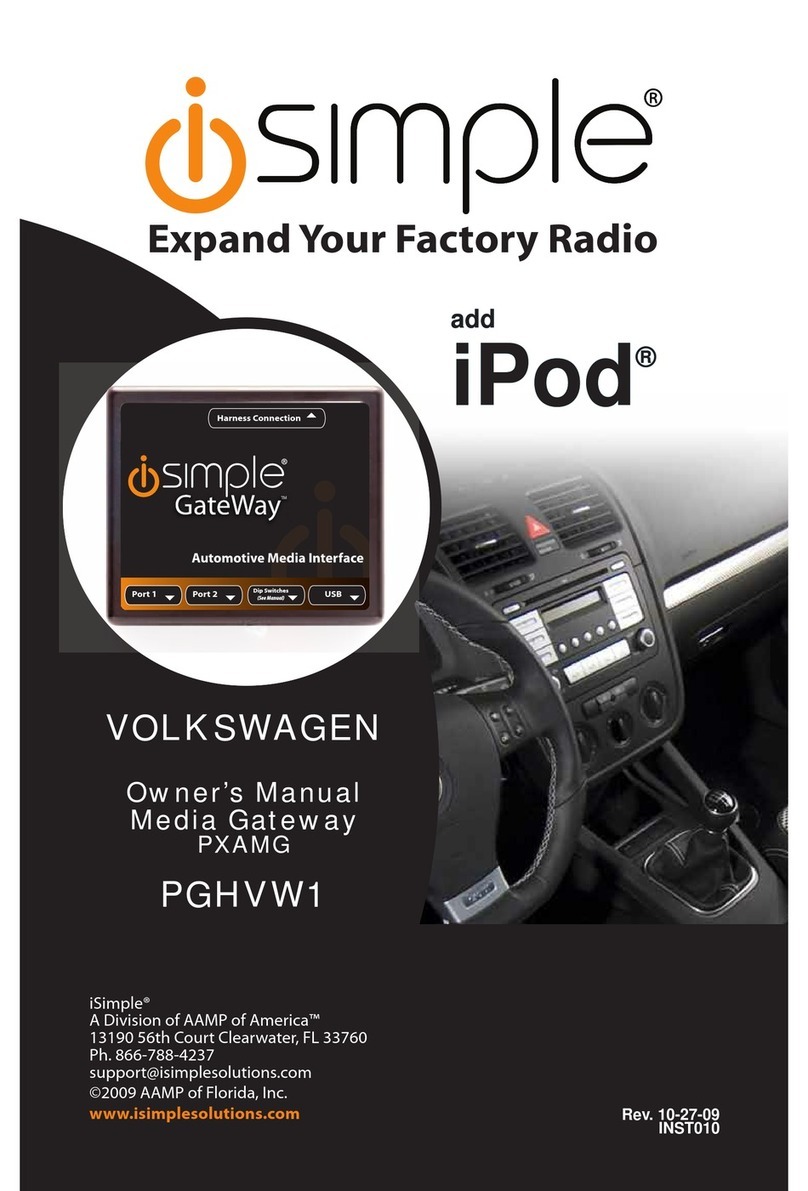 iSimple PGHVW1 owner's manual