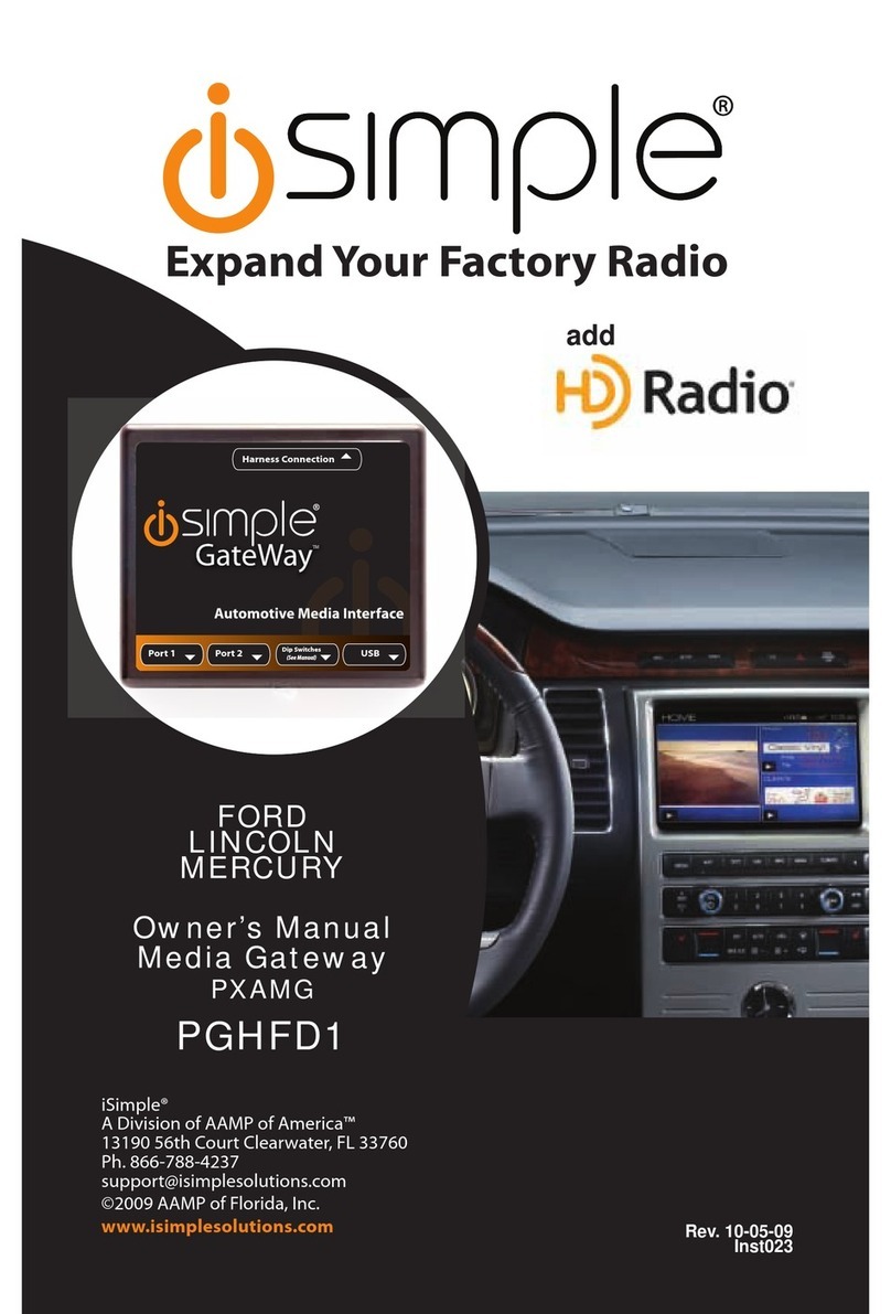 iSimple PGHFD1 User manual