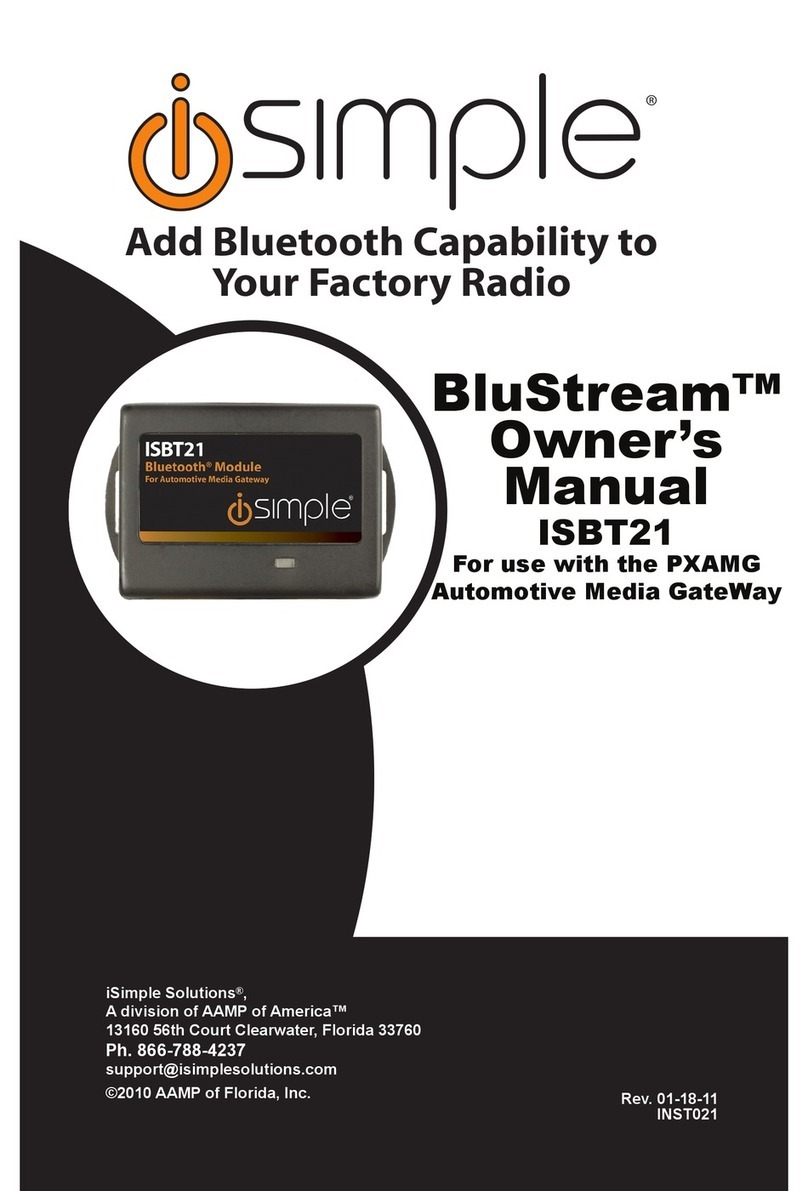 iSimple BluStream ISBT21 owner's manual