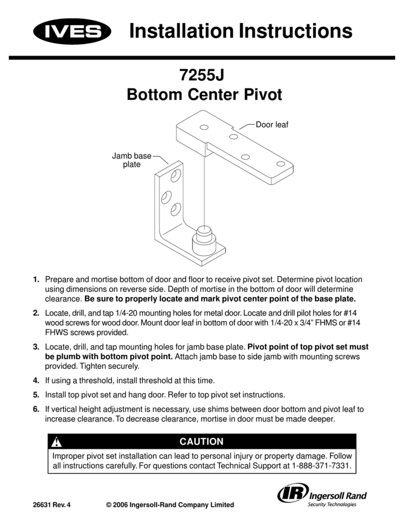 Ives Bottom Center Pivot 7255J User manual