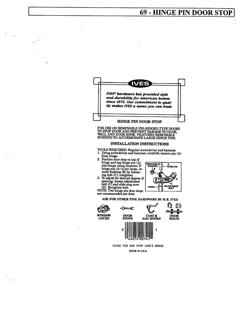 Ives 69 installation instructions