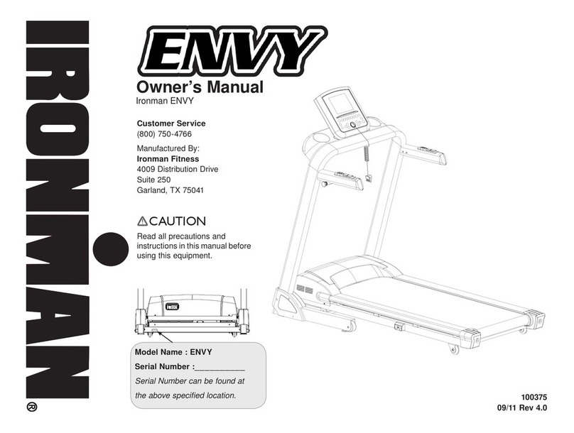 Ironman Fitness ENVY Ironman series owner's manual