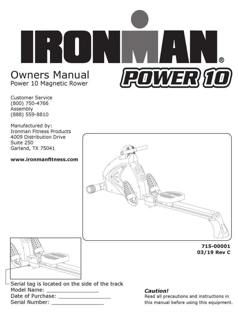 Ironman Fitness Magnetic Rower Power 10 owner's manual