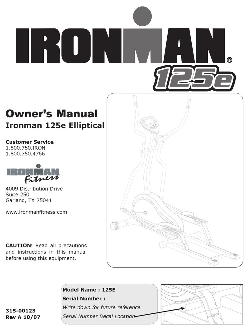 Ironman Fitness Ironman Elliptical 125E owner's manual