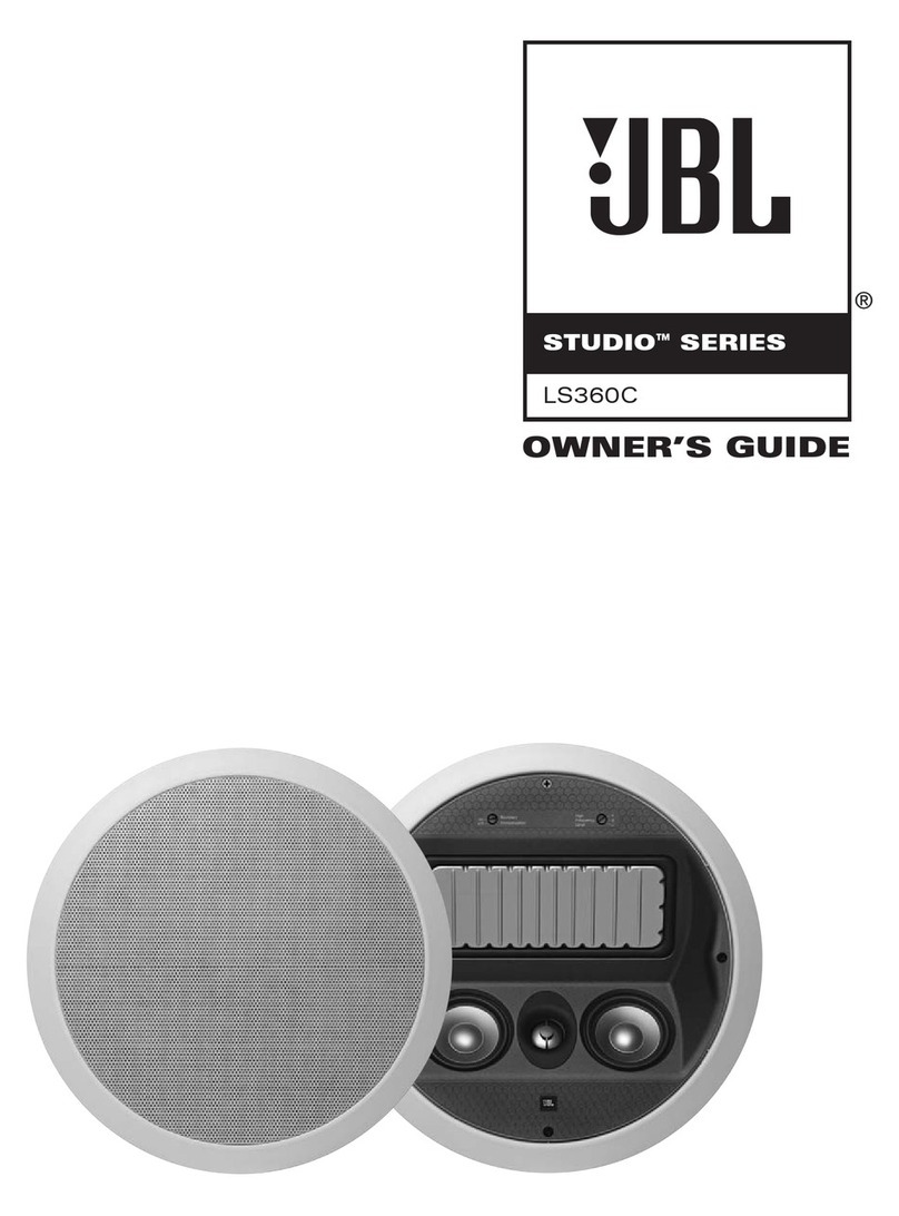 JBL Control Series User manual