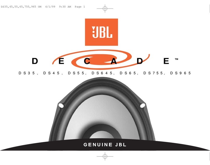 JBL DECADE DS35 User manual JBL DECADE DS35 User manual