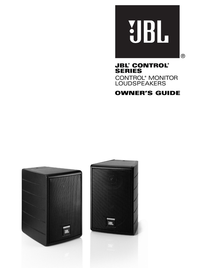 JBL CONTROL MONITOR LOUDSPEAKERS User manual JBL CONTROL MONITOR LOUDSPEAKERS User manual