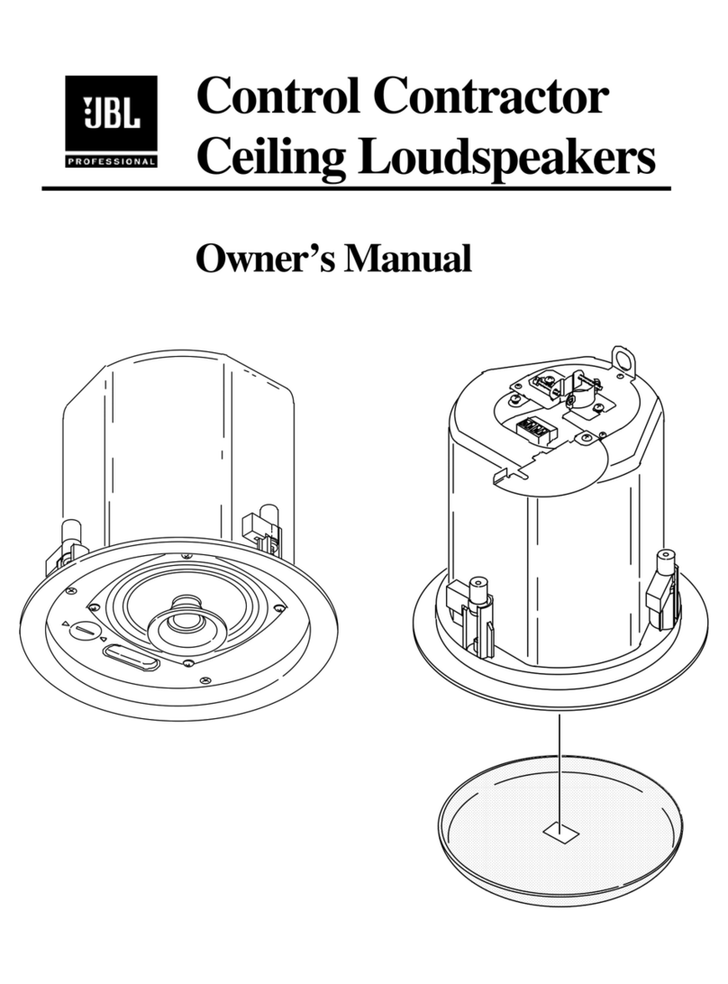 JBL CONTROL MONITOR LOUDSPEAKERS User manual JBL CONTROL MONITOR LOUDSPEAKERS User manual