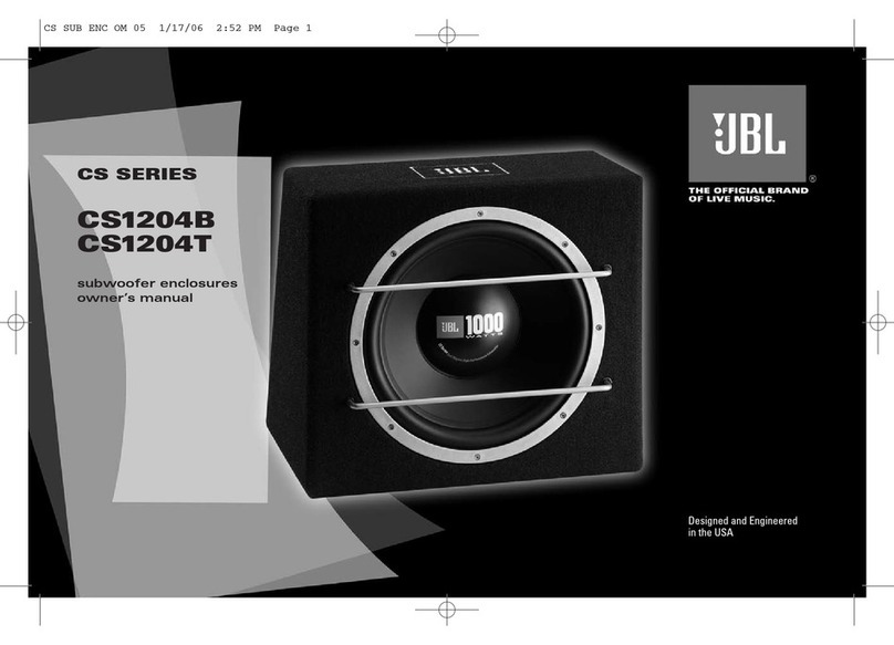 JBL CS Series owner's manual