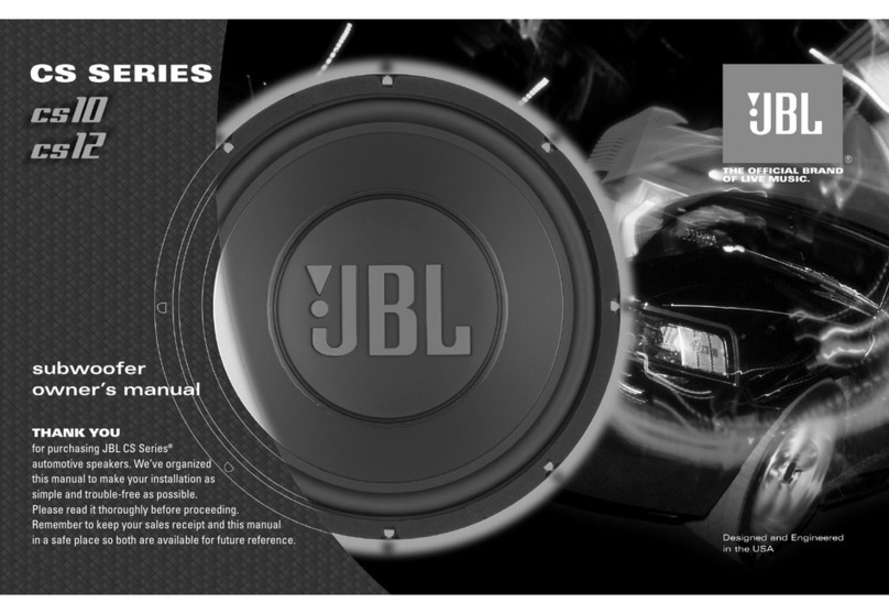 JBL CS10 User manual