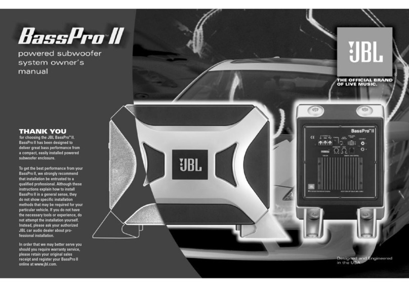 JBL BassProTM II owner's manual