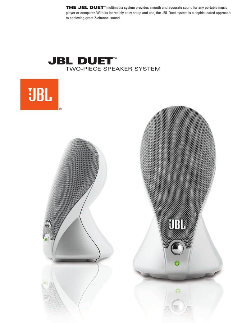 JBL Two-Piece Speaker System Technical specifications