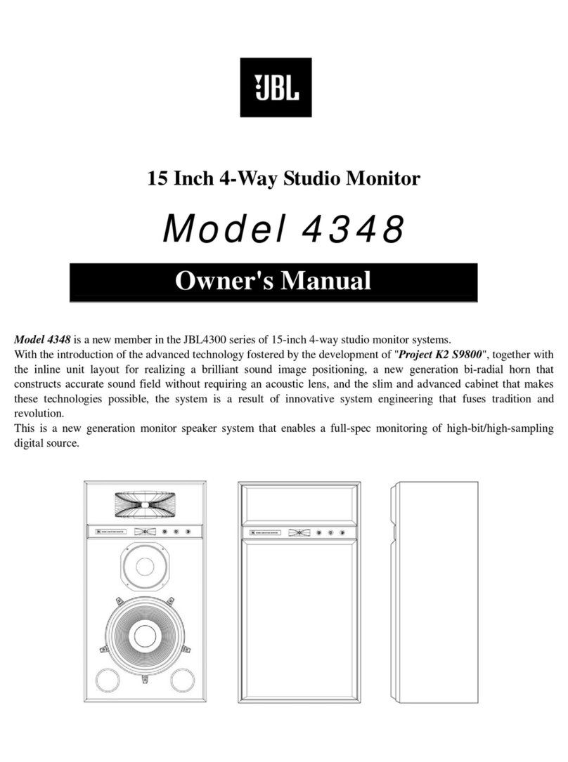 JBL 4348 owner's manual