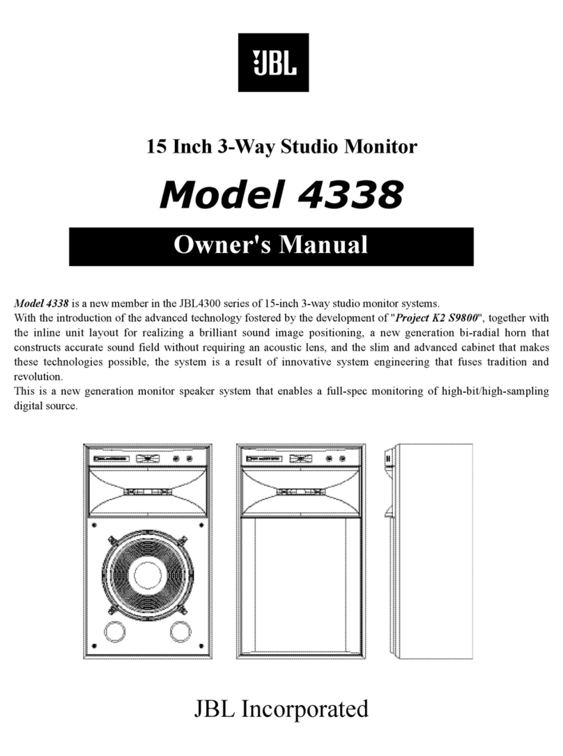 JBL 4338 owner's manual