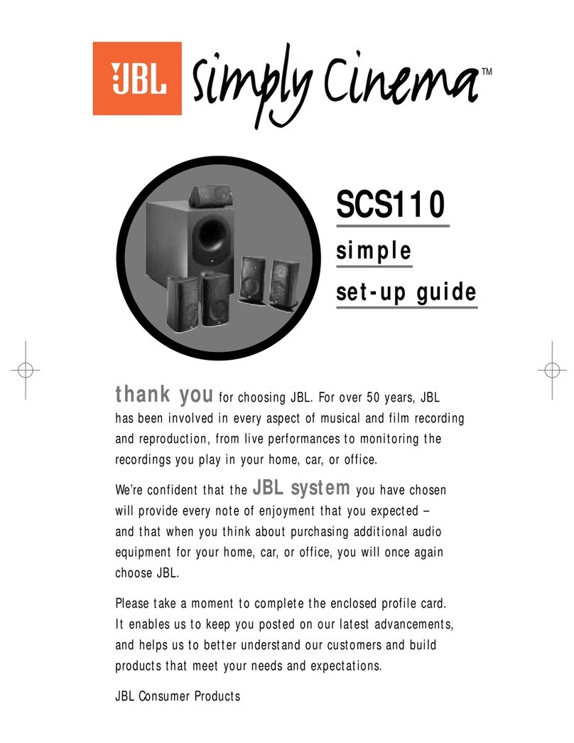 JBL SIMPLY CINEMA SCS110 Setup guide