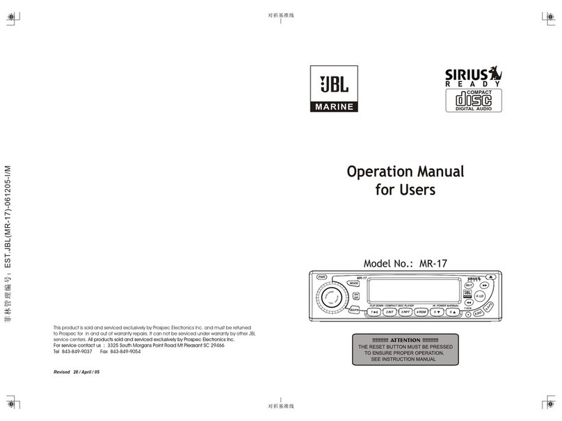 JBL MR-17 Operation manual