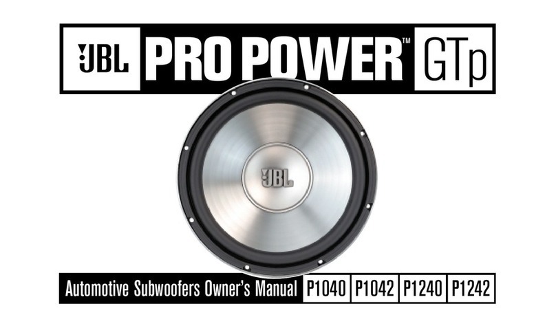 JBL P1040 owner's manual