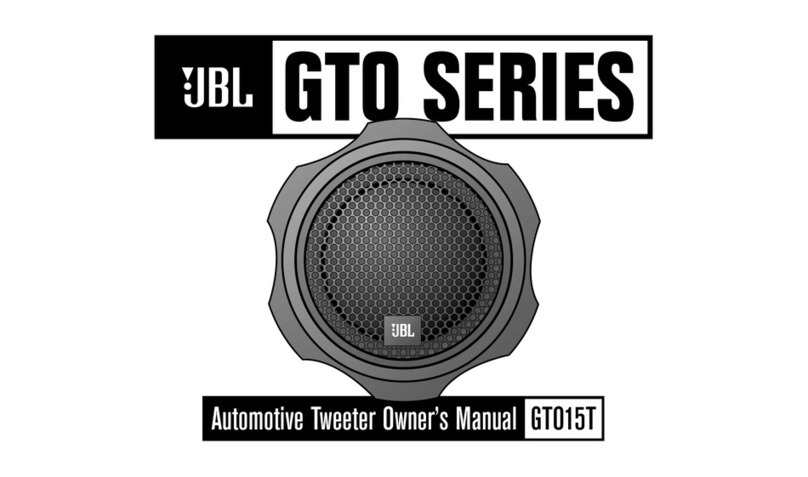 JBL GTO15T User manual