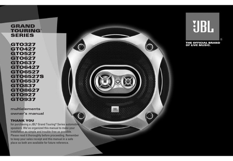 JBL Grand Touring GTO327 User manual JBL Grand Touring GTO327 User manual