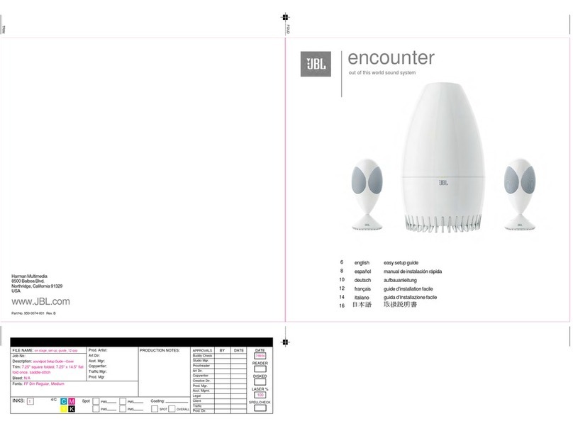 JBL 950-0074-001 Easy setup guide