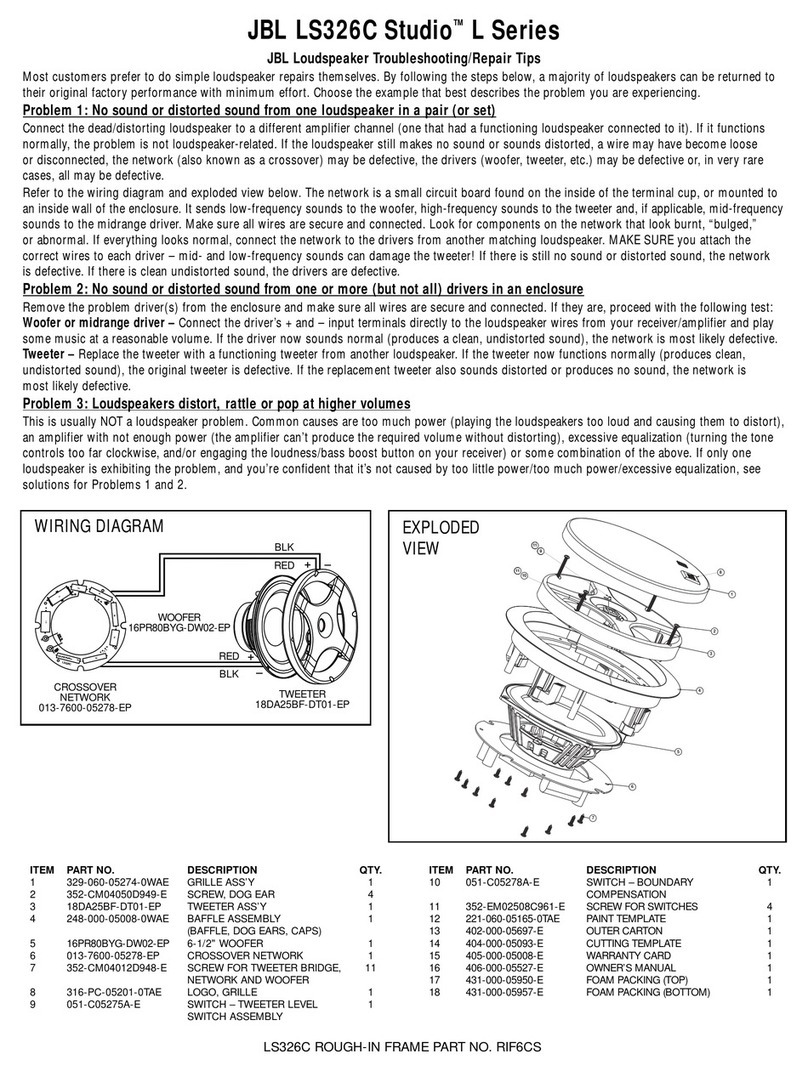 JBL L Series Troubleshooting