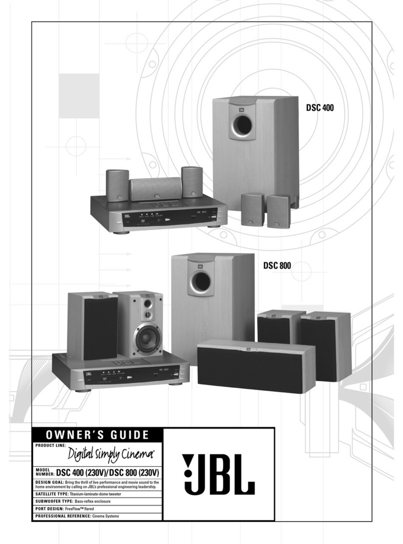 JBL DSC 800 User manual