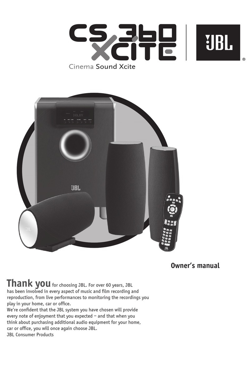 JBL CS 360 Xcite owner's manual