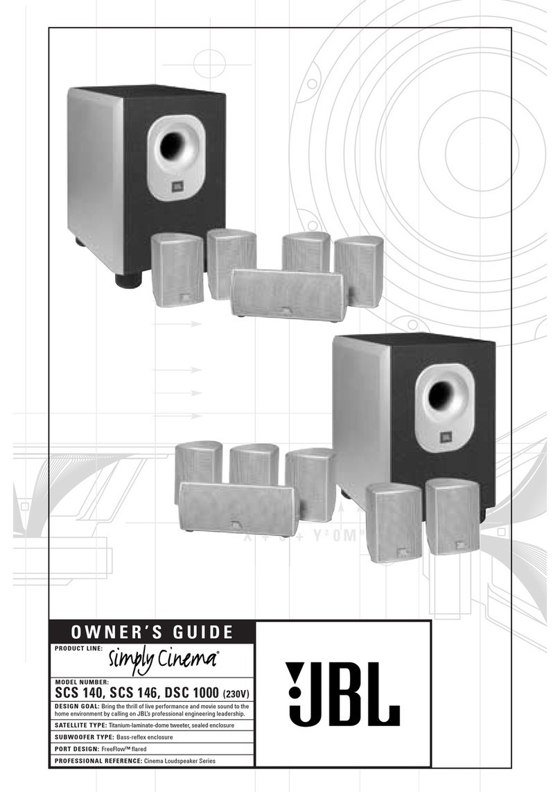 JBL Simply Cinema DSC 1000 User manual