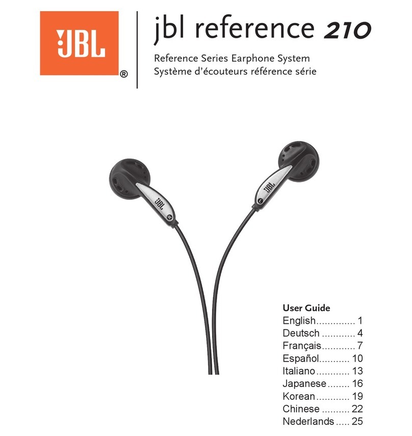 JBL Reference 210 User manual