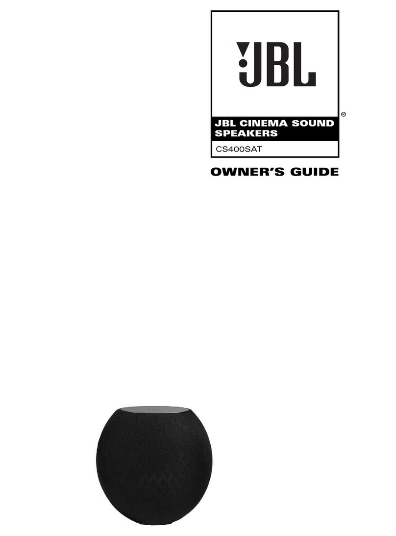 JBL CINEMA SOUND CS400SAT User manual JBL CINEMA SOUND CS400SAT User manual
