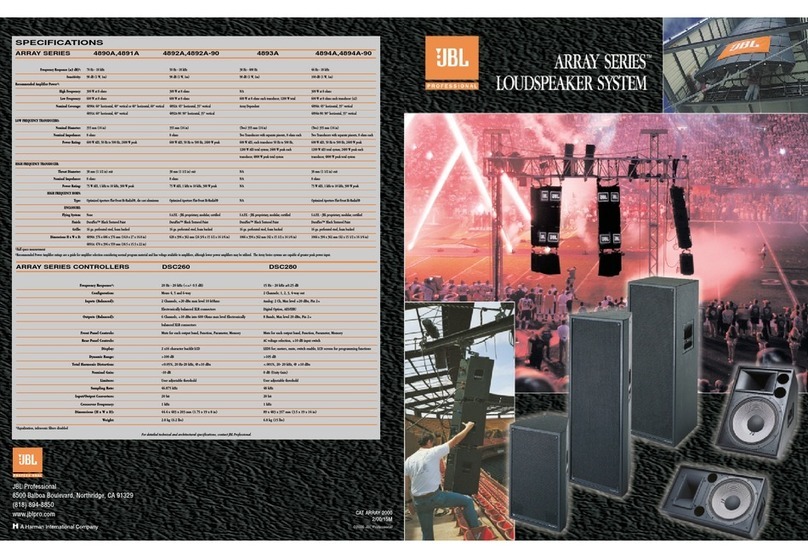 JBL DSC260 User manual