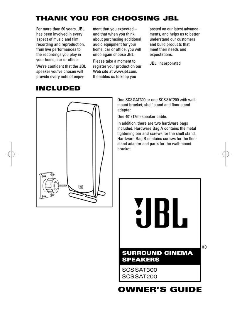 JBL SCSSAT300 User manual