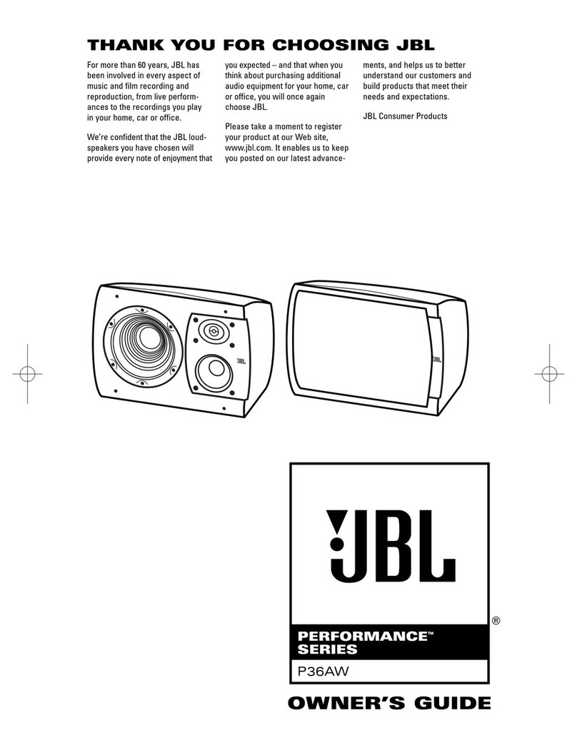 JBL P36AW User manual