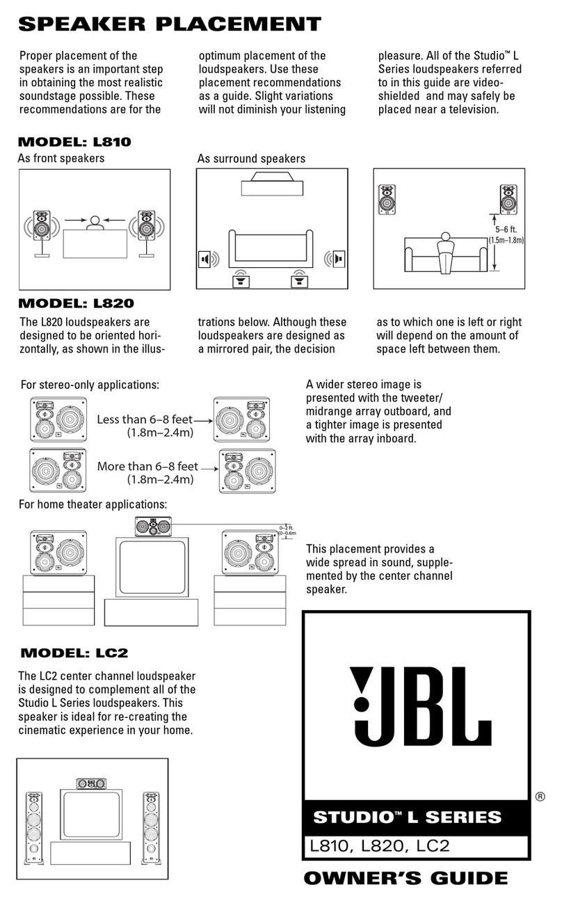 JBL STUDIO L820 User manual