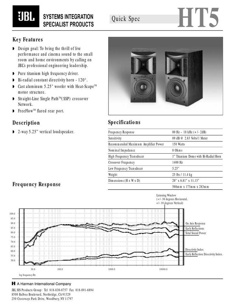 JBL HT5 Specifications