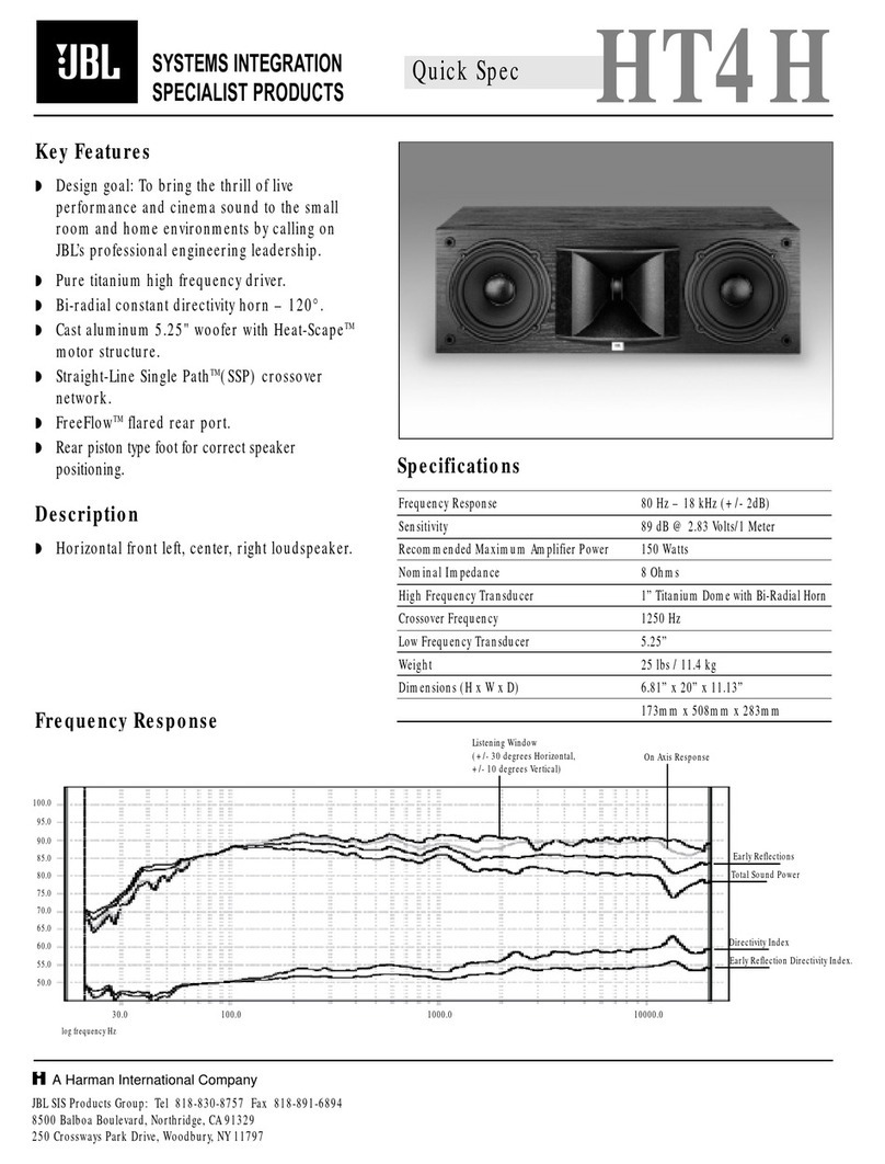 JBL HT4H Quickspecs