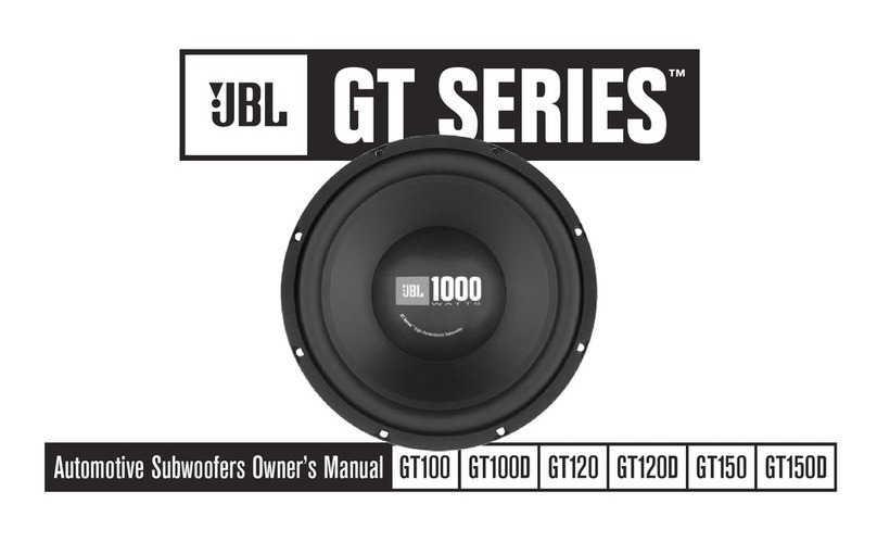 JBL GT100 User manual