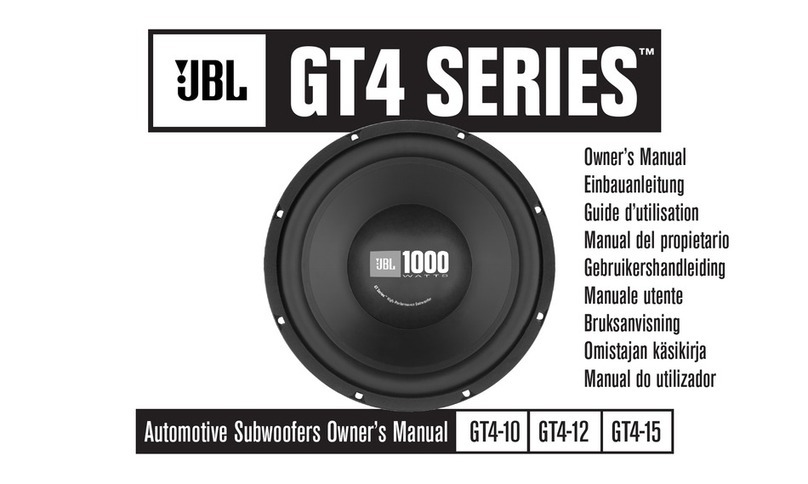 JBL GT4 owner's manual