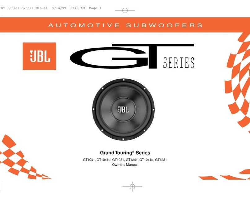 JBL GT1041 owner's manual
