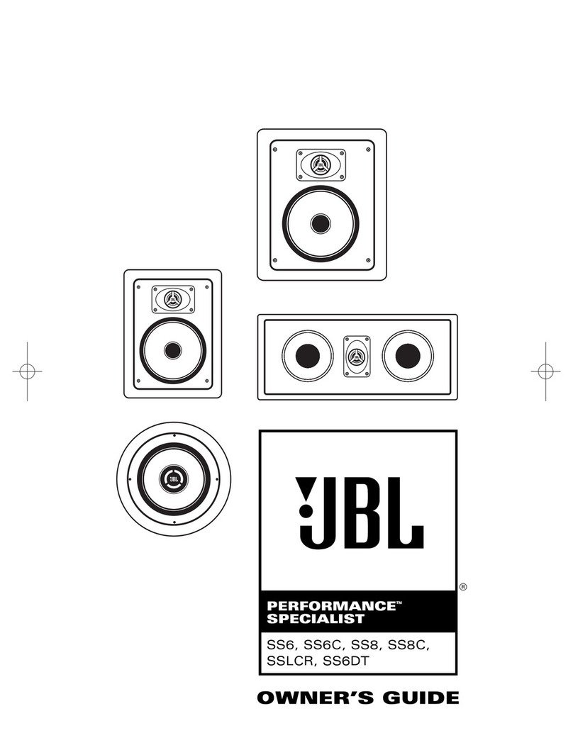 JBL Performance Specialist SS6 owner's guide