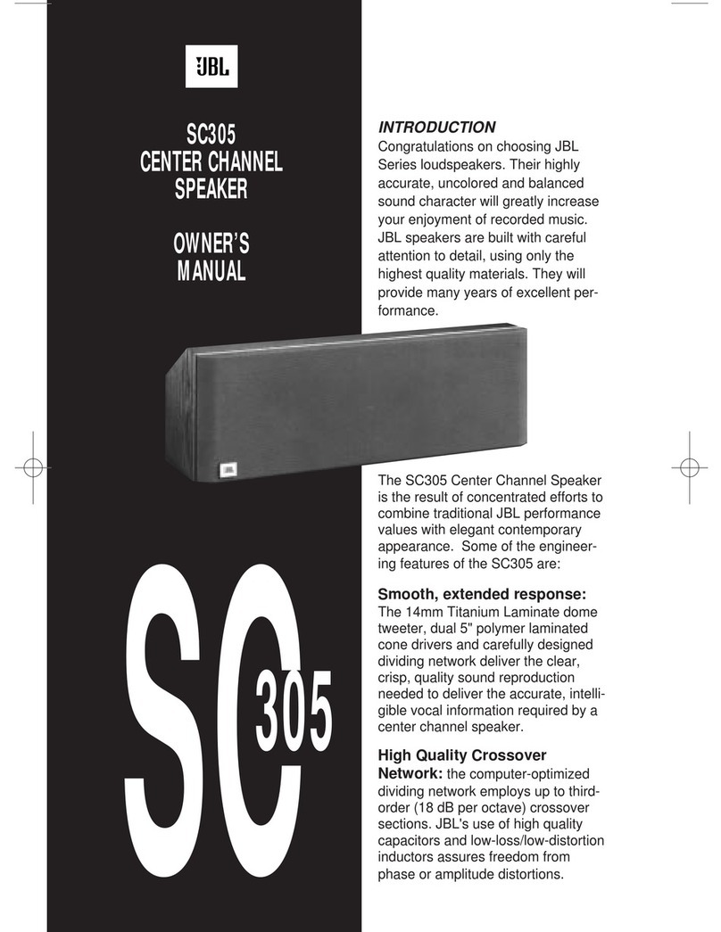 JBL SC305 User manual