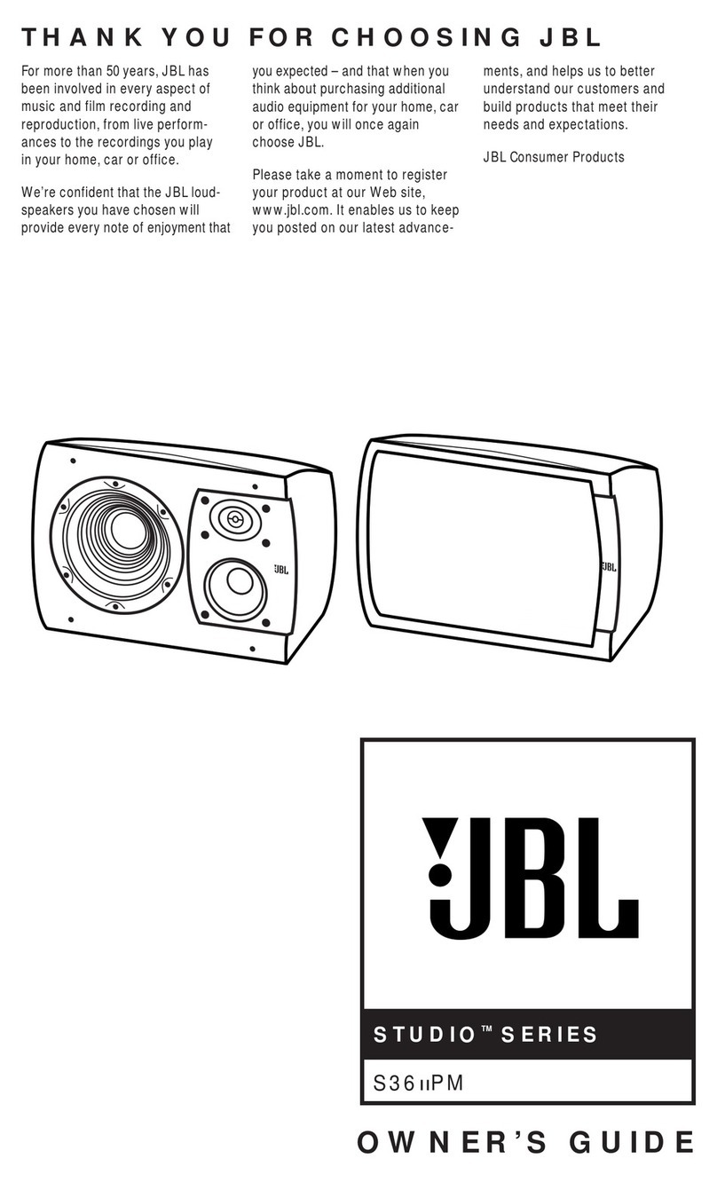 JBL Studio S36IIPM owner's guide