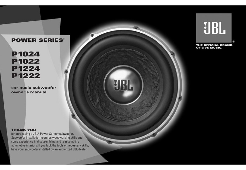 JBL Control Series User manual