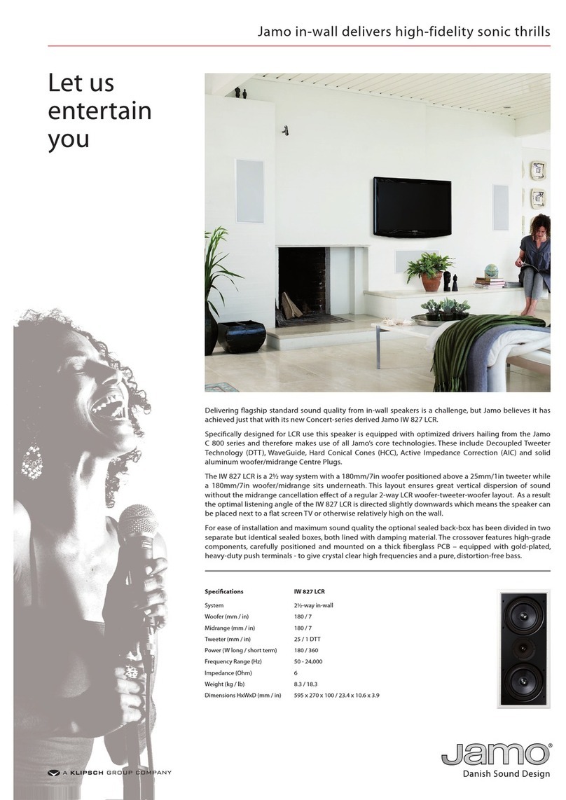 JAMO IW 827 LCR Specification sheet