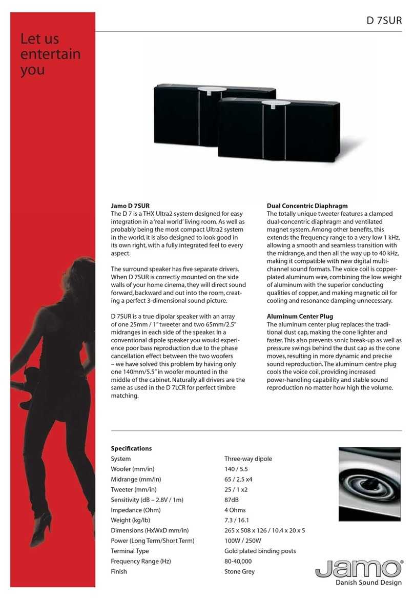 JAMO D 7SUR Specifications