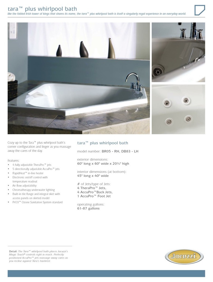 Jacuzzi Tara Plus Whirlpool Bath BR05 User manual Jacuzzi Tara Plus Whirlpool Bath BR05 User manual