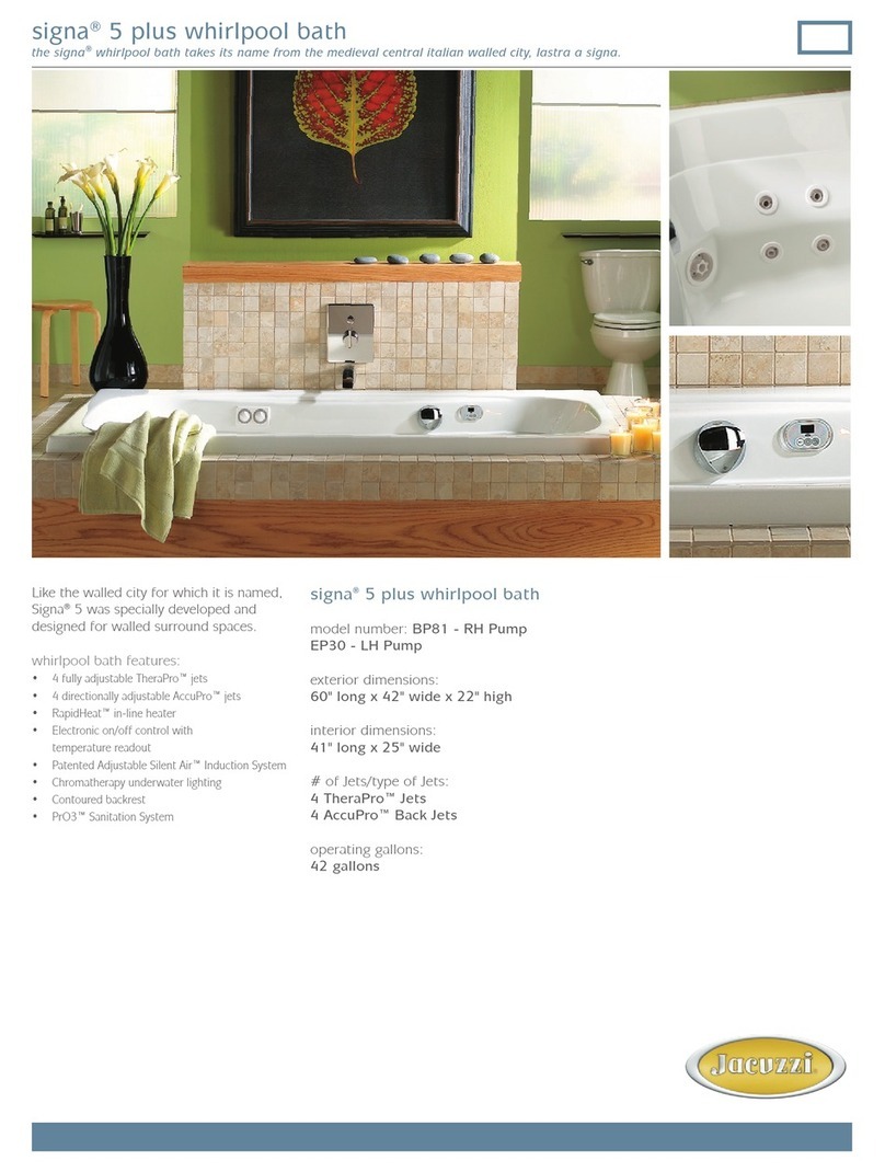 Jacuzzi SIGNA 5 PLUS Specification sheet